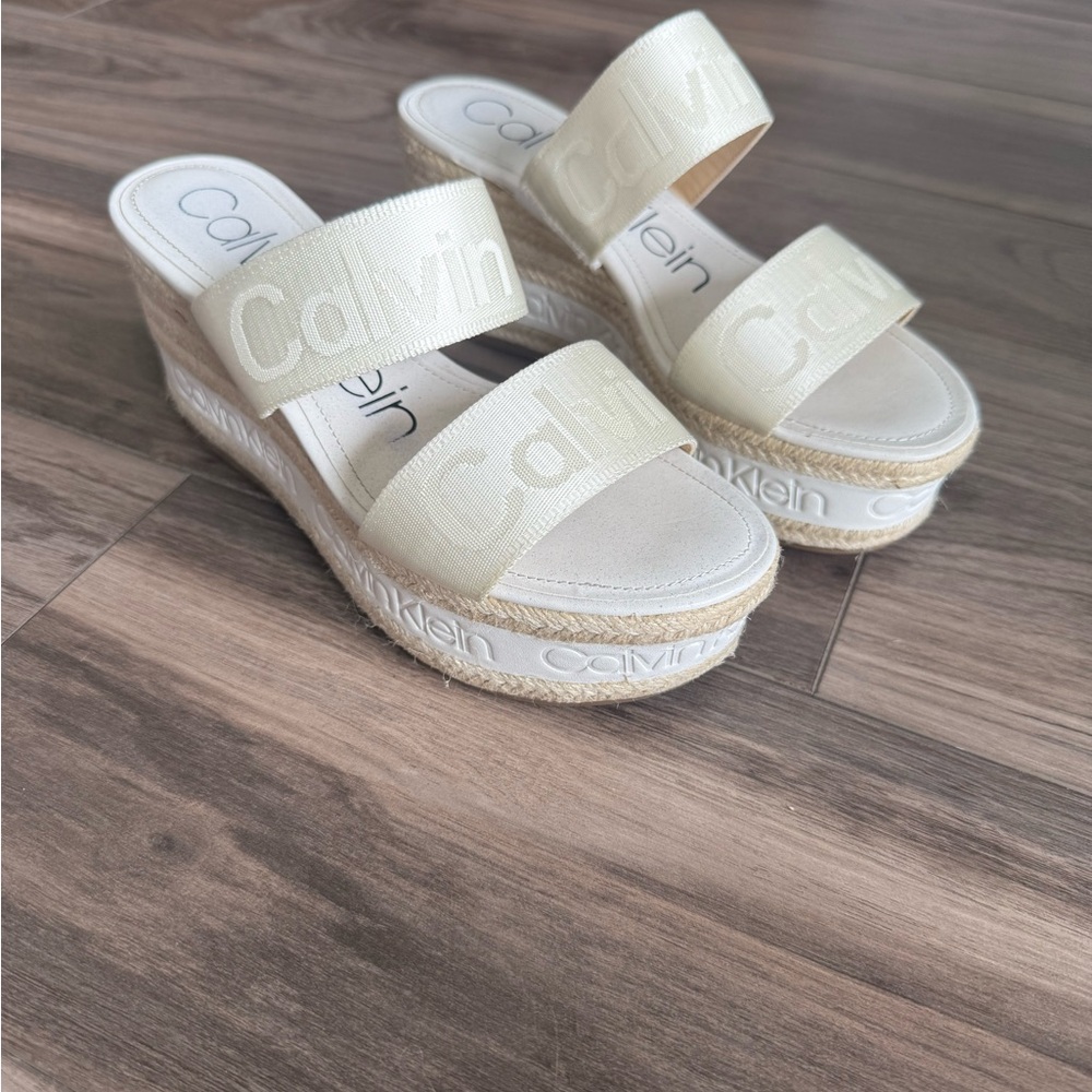 Calvin Klein Cream Platform sandals